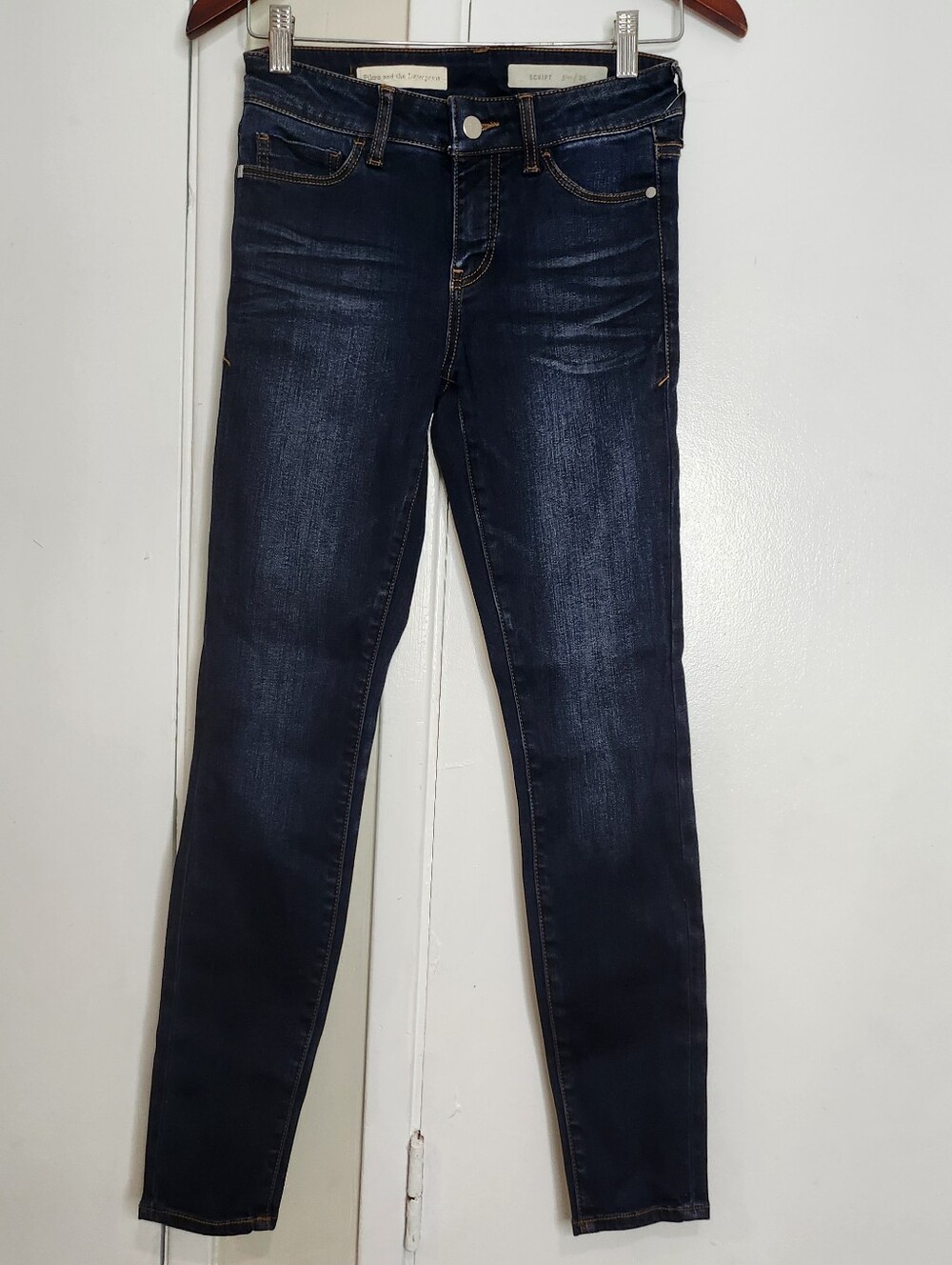 Pilcro And The Letterpress Dark Wash Denim‎ Skinny Jeans